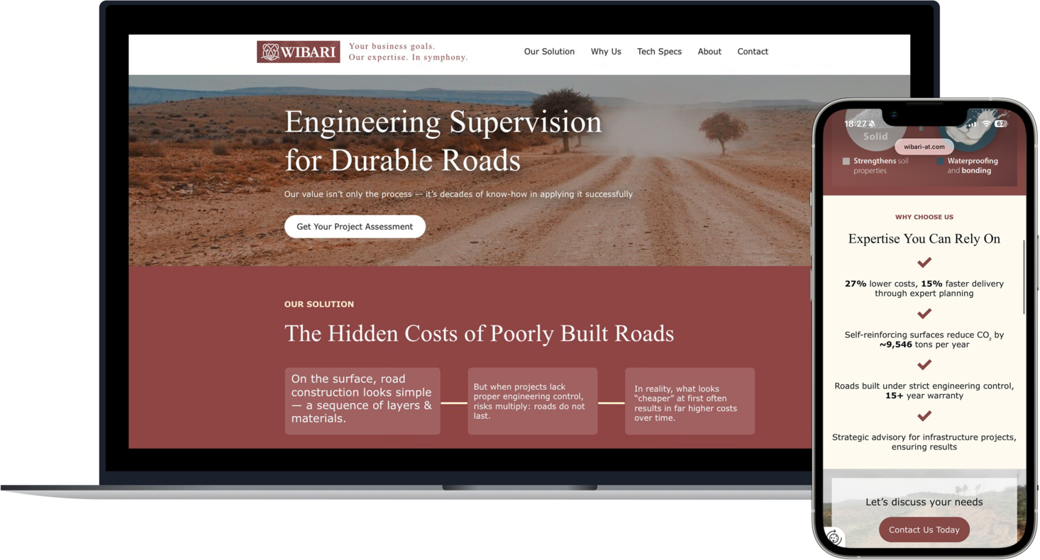 B2B engineering firm: launch-ready digital presence